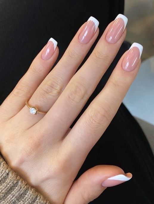 French Square Long Nails Set